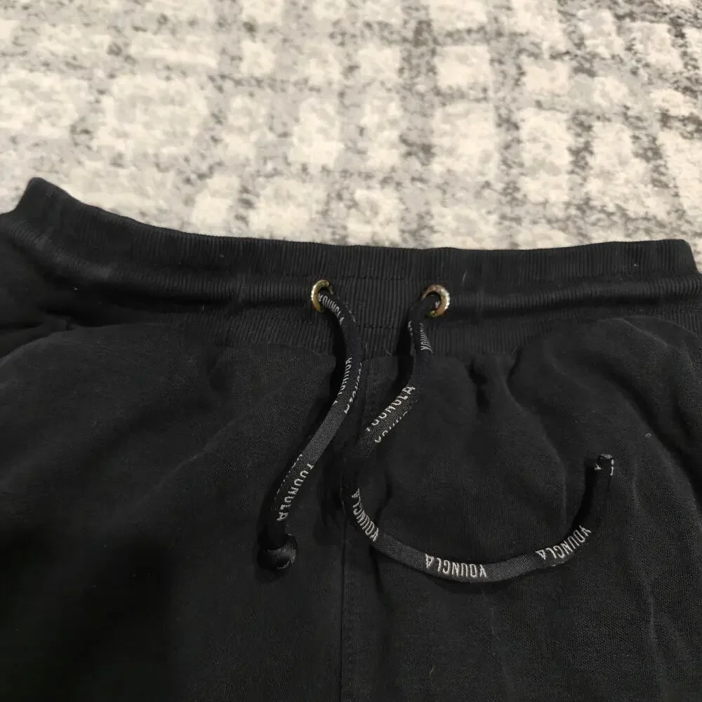 YOUNGLA Model 210 Heavyweight Sweatpants Black Men's Large Joggers Gym Pants